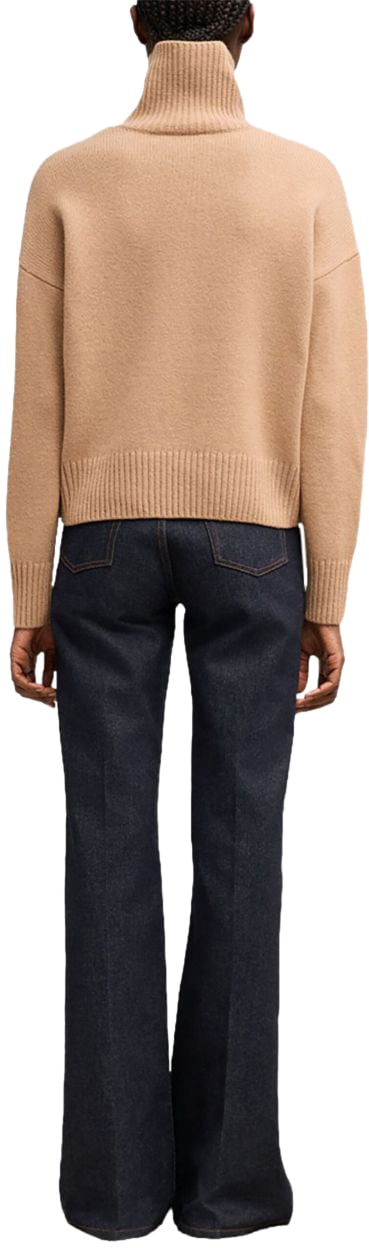 AMI Paris Logo Knit Sweater Bruin