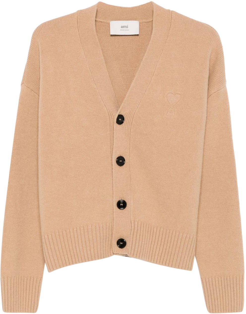 AMI Paris Logo Knit Cardigan Divers