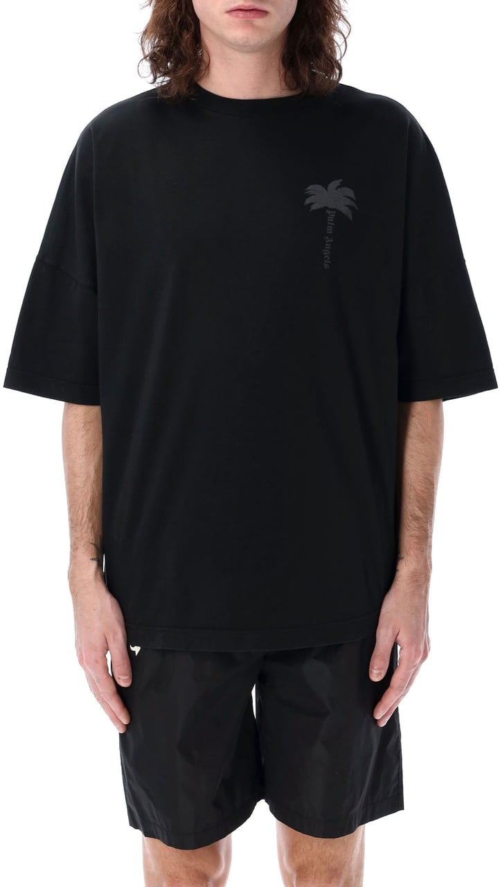 Palm Angels Palms Over Tee Vintage Black Zwart