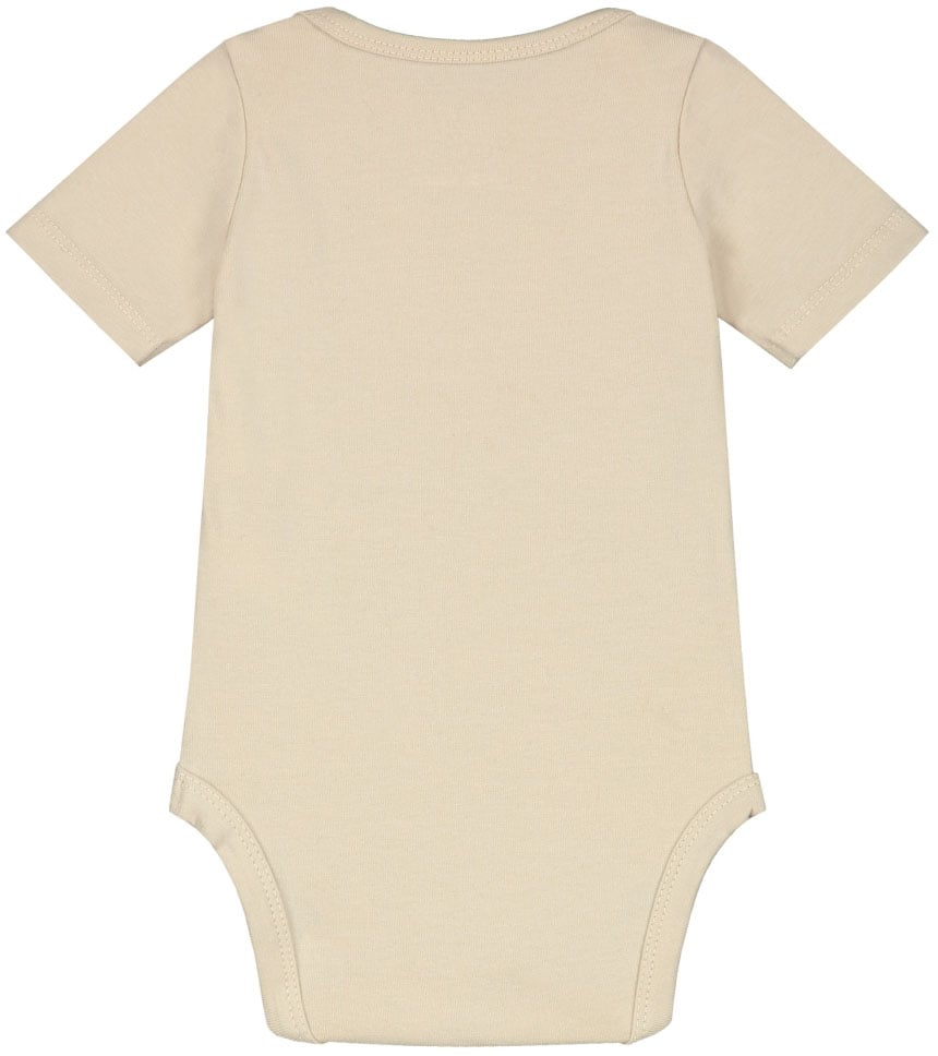 Malelions Malelions Baby Signature Shortsleeve Bodysuit Beige