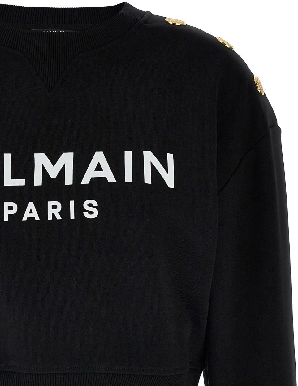 Balmain Balmain Black cotton sweatshirt Zwart