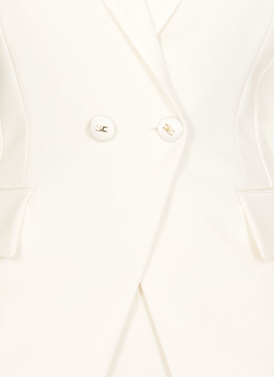Elisabetta Franchi Jackets Ivory Wit