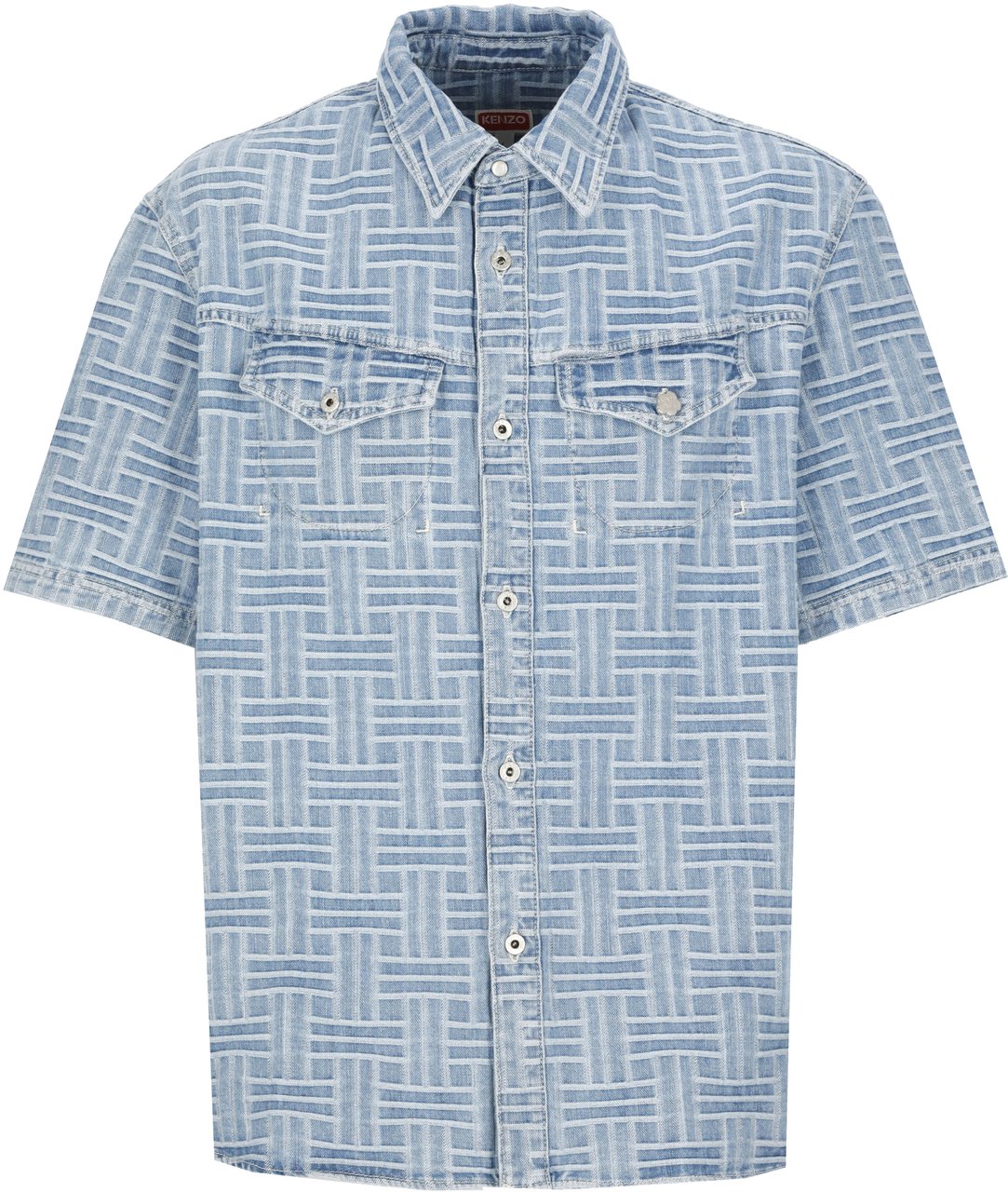 Kenzo Shirts Bleached Blue Blauw