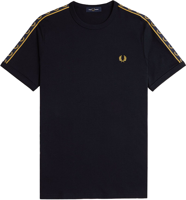 Fred Perry Fred Perry Contrast Tape Ringer T-Shirt Blauw