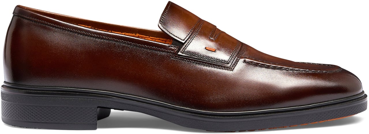 Santoni Men's leather Easy loafer Wit
