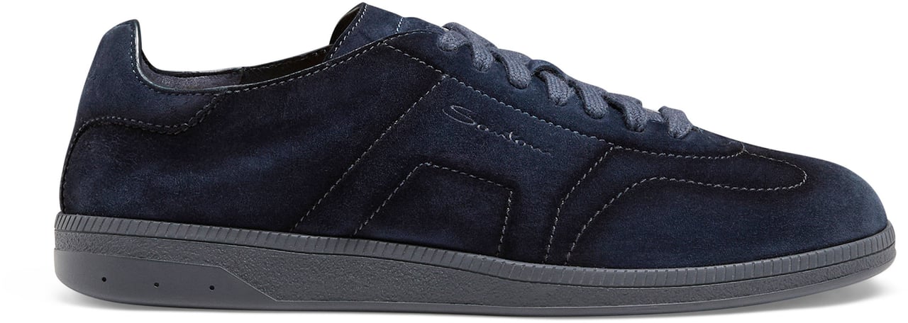 Santoni Men's suede sneaker Wit