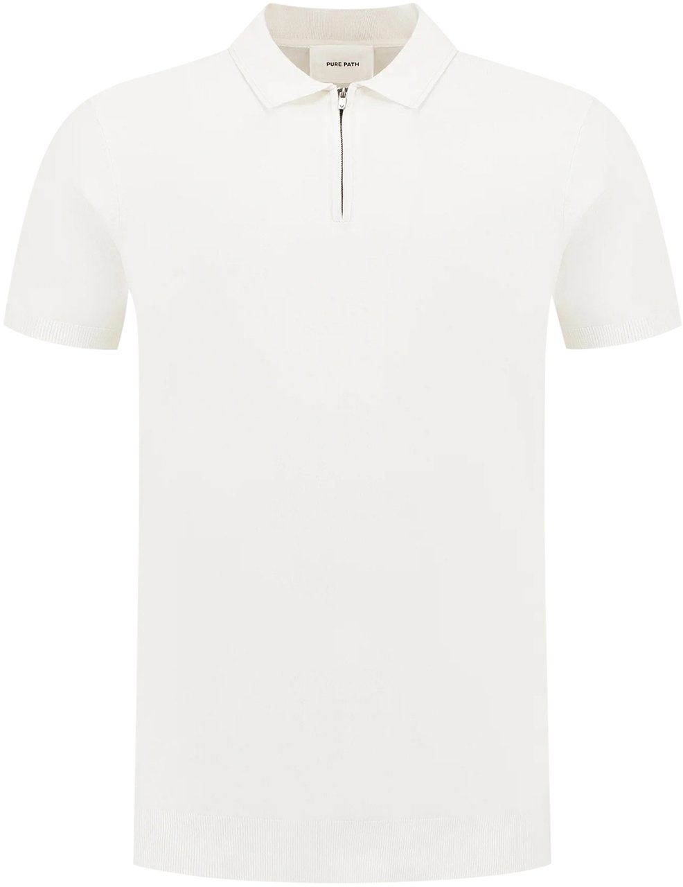 Pure Path Half-Zip Knitwear Polo Wit