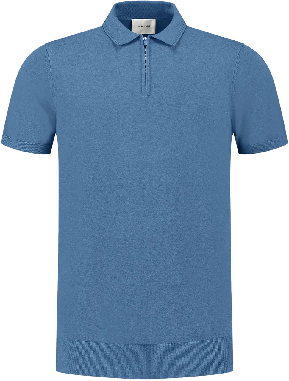 Pure Path Half-Zip Knitwear Polo Blauw