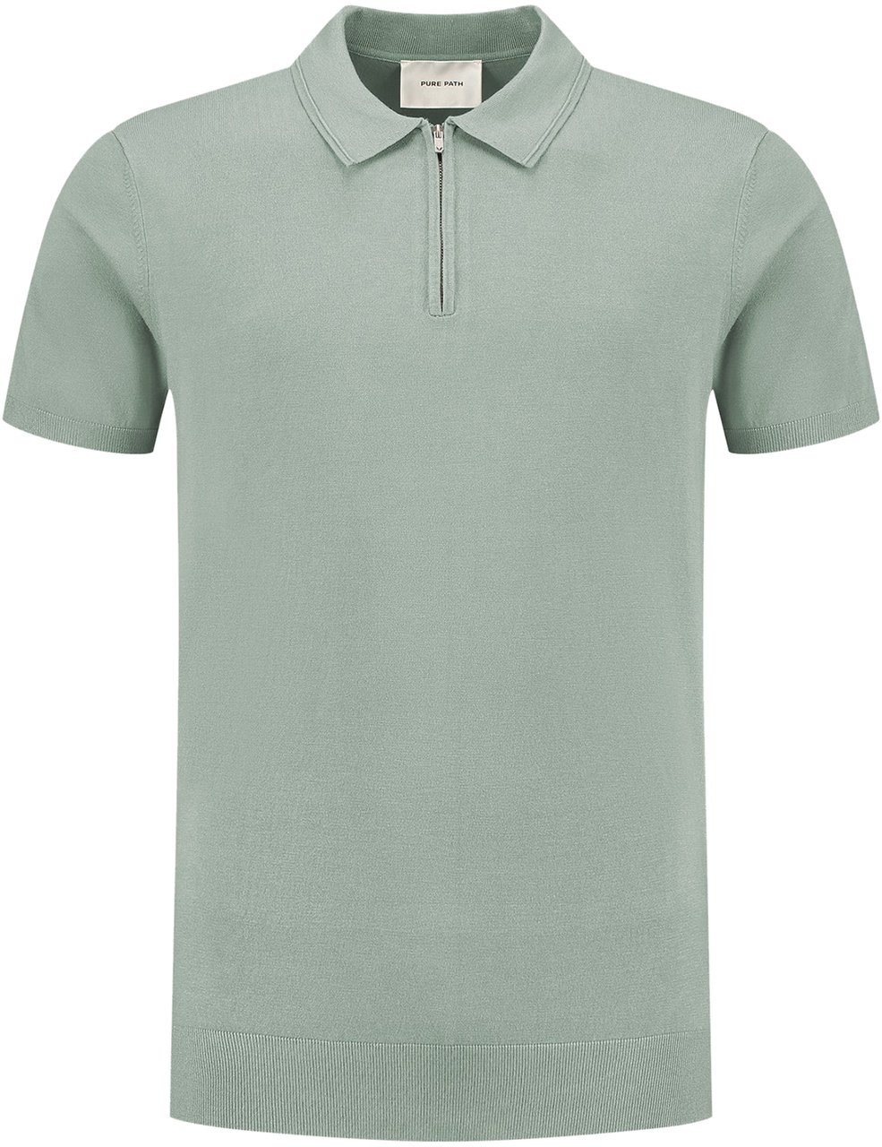 Pure Path Half-Zip Knitwear Polo Groen