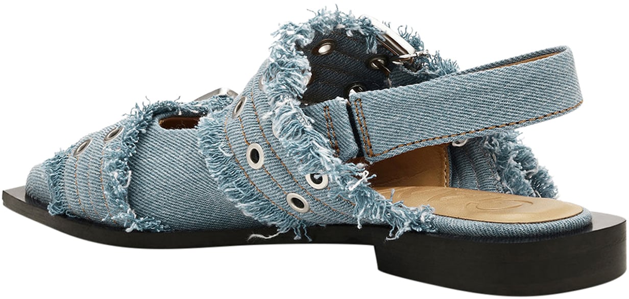 Ganni schoenen denim Blauw