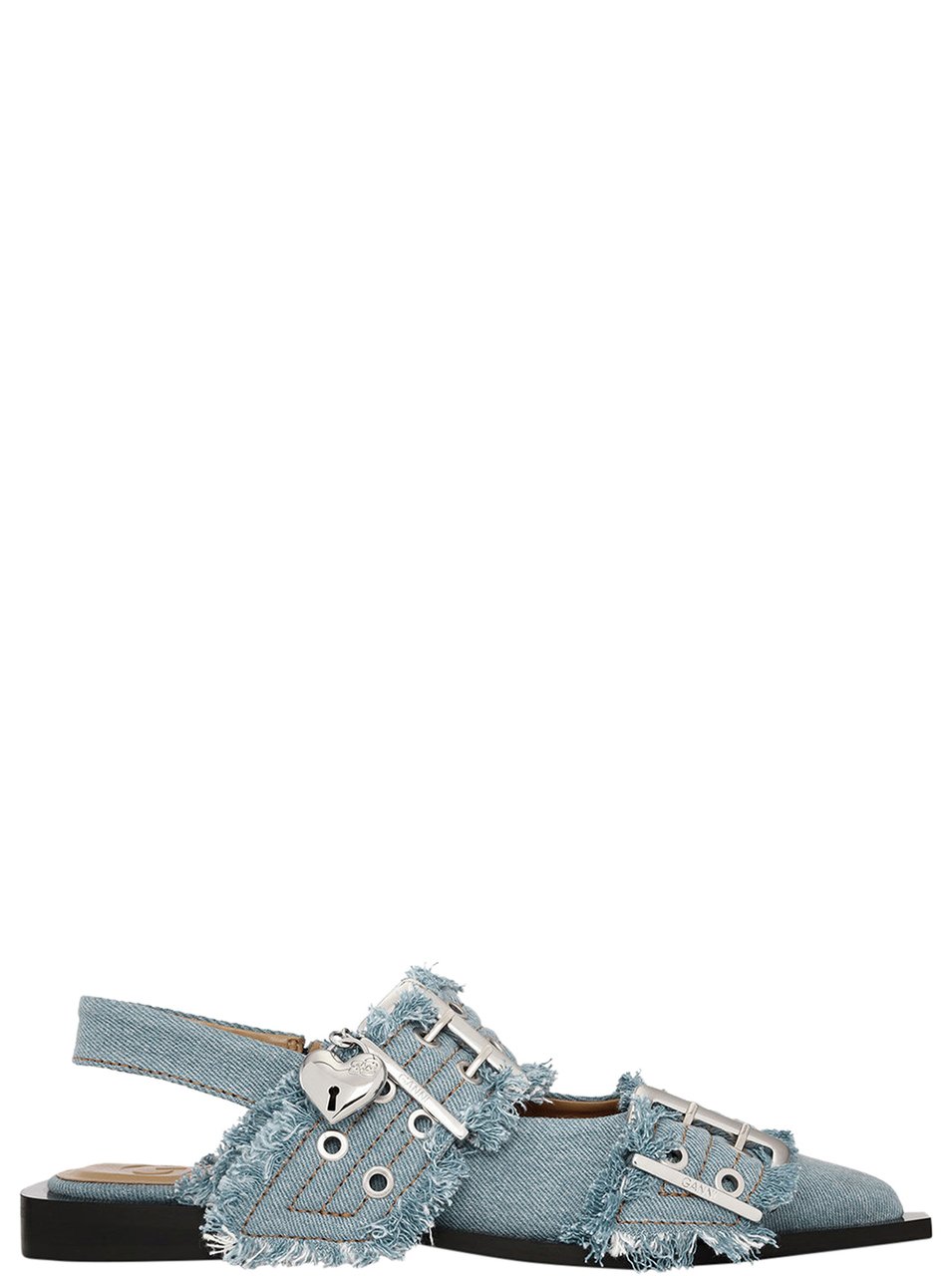 Ganni schoenen denim Blauw