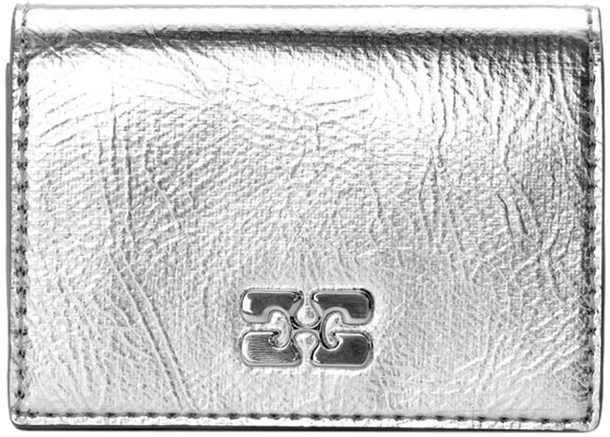 Ganni portefeuille metaal Metallic