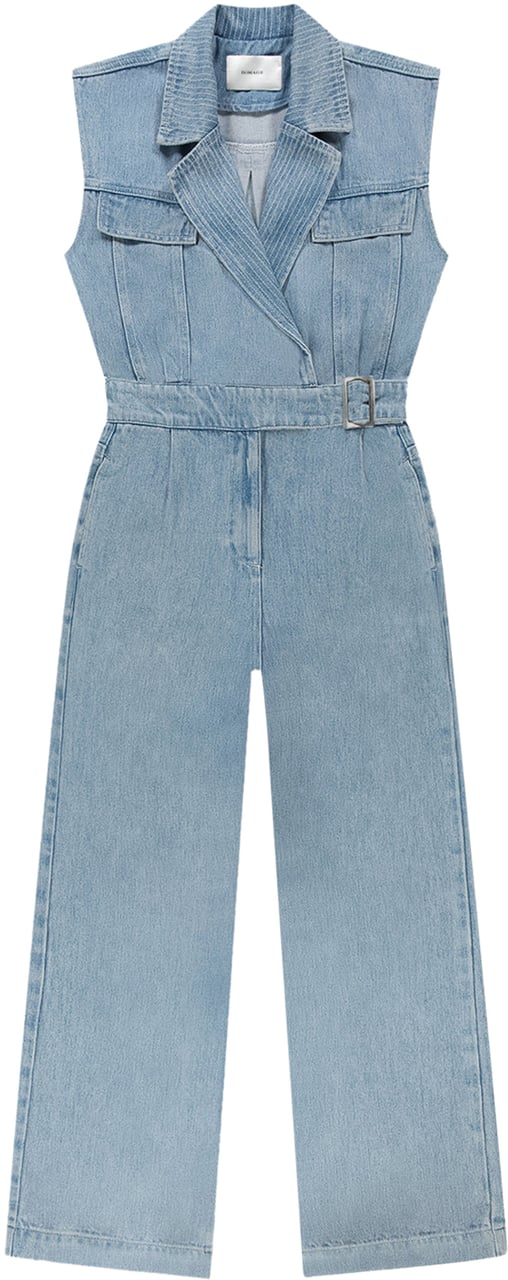 Homage to Denim Jumpsuit blue Blauw