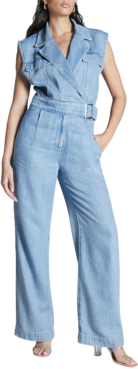 Homage to Denim Jumpsuit blue Blauw