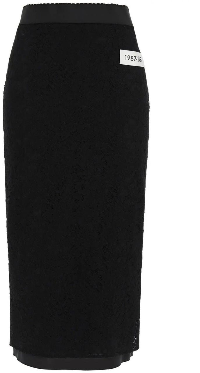 Dolce & Gabbana Lace Pencil Skirt Zwart