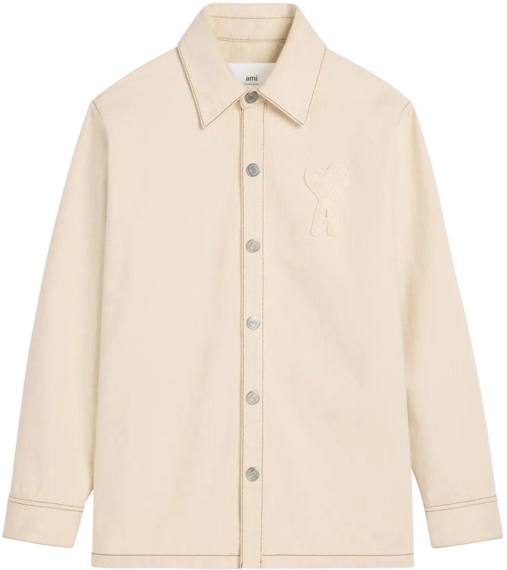 AMI Paris surchemise a logo Beige