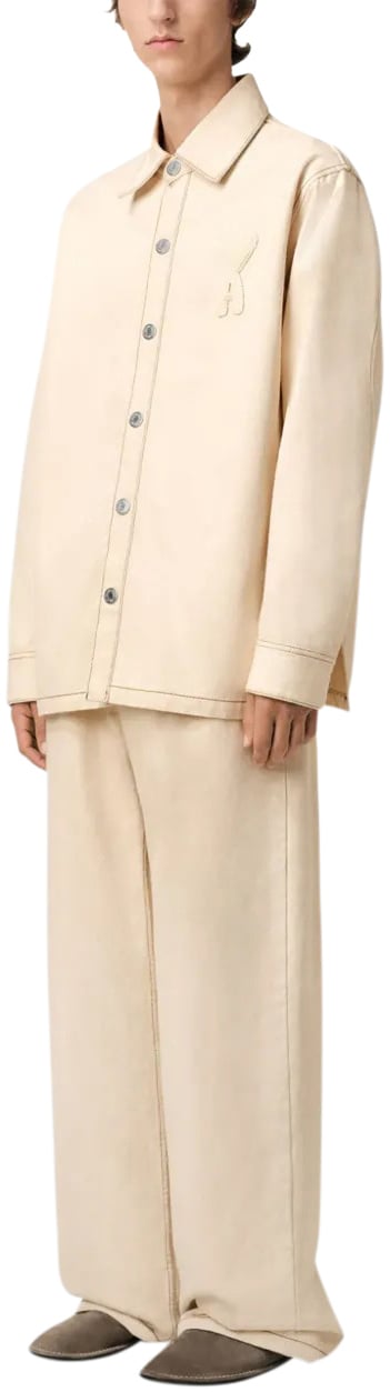 AMI Paris surchemise a logo Beige