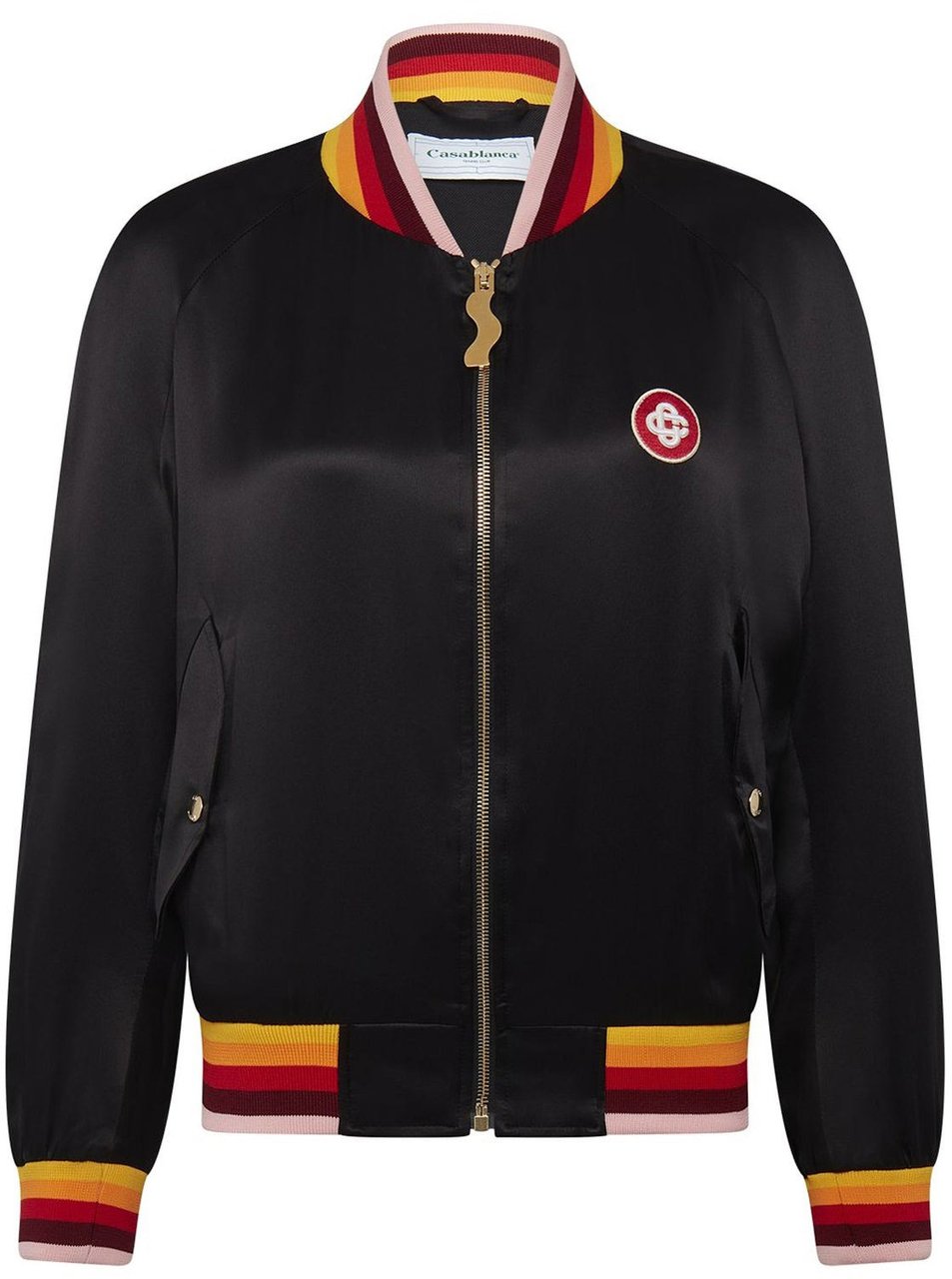 Casablanca Casablanca Silk Logo Bomber Zwart