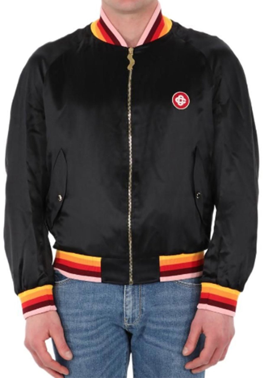 Casablanca Casablanca Silk Logo Bomber Zwart