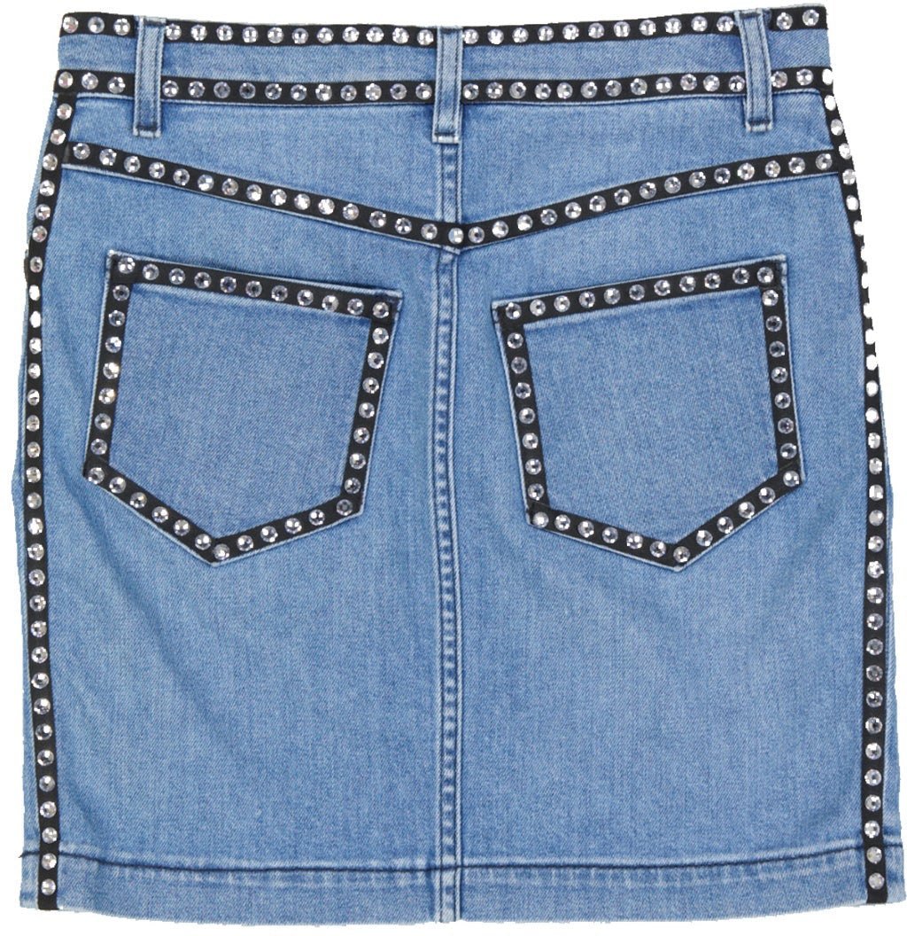 Moschino Moschino Couture Cotton Denim Skirt Blauw