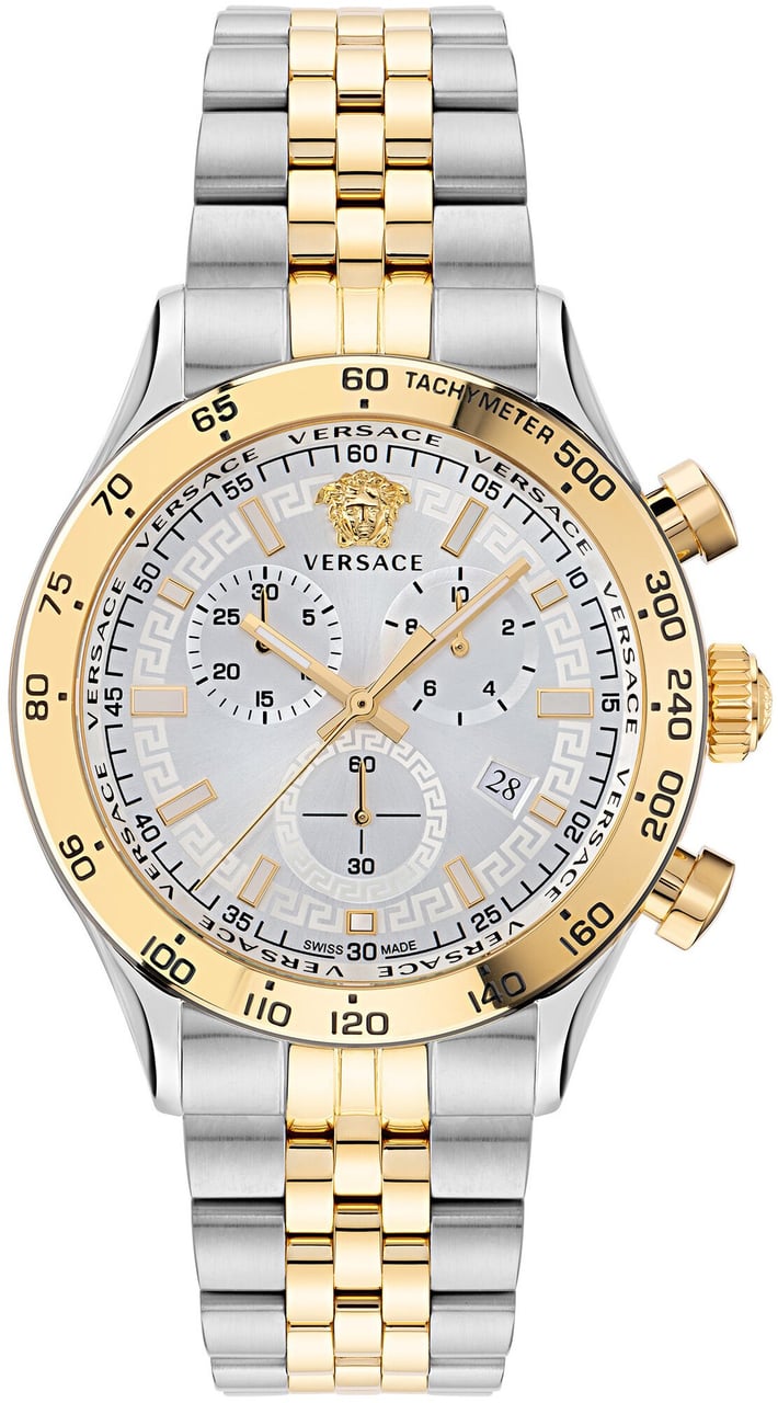 Versace VE2U00422 Hellenyium Chrono horloge 43 mm Wit