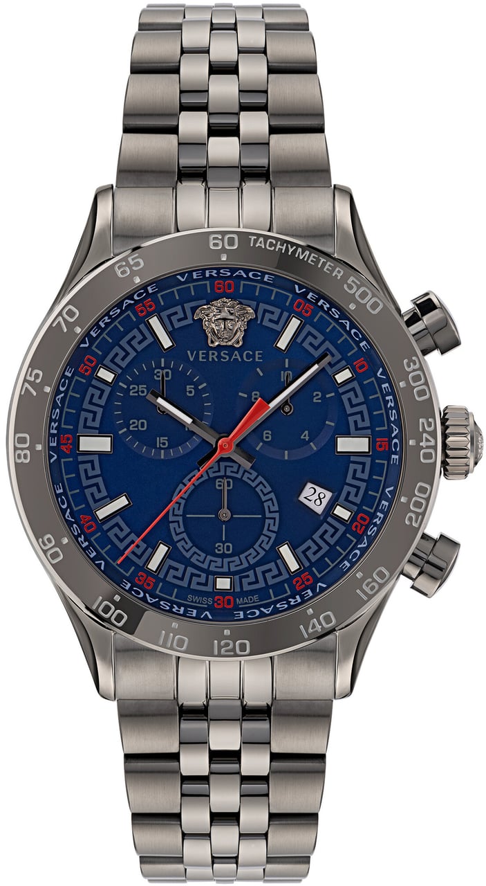 Versace VE2U00722 Hellenyium Chrono horloge 43 mm Blauw