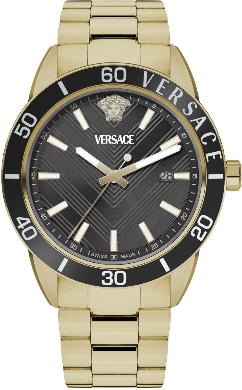 Versace VEYCA0724 Greca Urban herenhorloge 43 mm Zwart