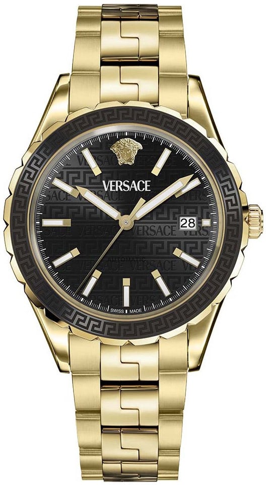 Versace VEQCA0624 Hellenyium automatisch horloge 42 mm Zwart