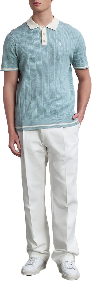 Filling Pieces Knit Polo Arona Grijs
