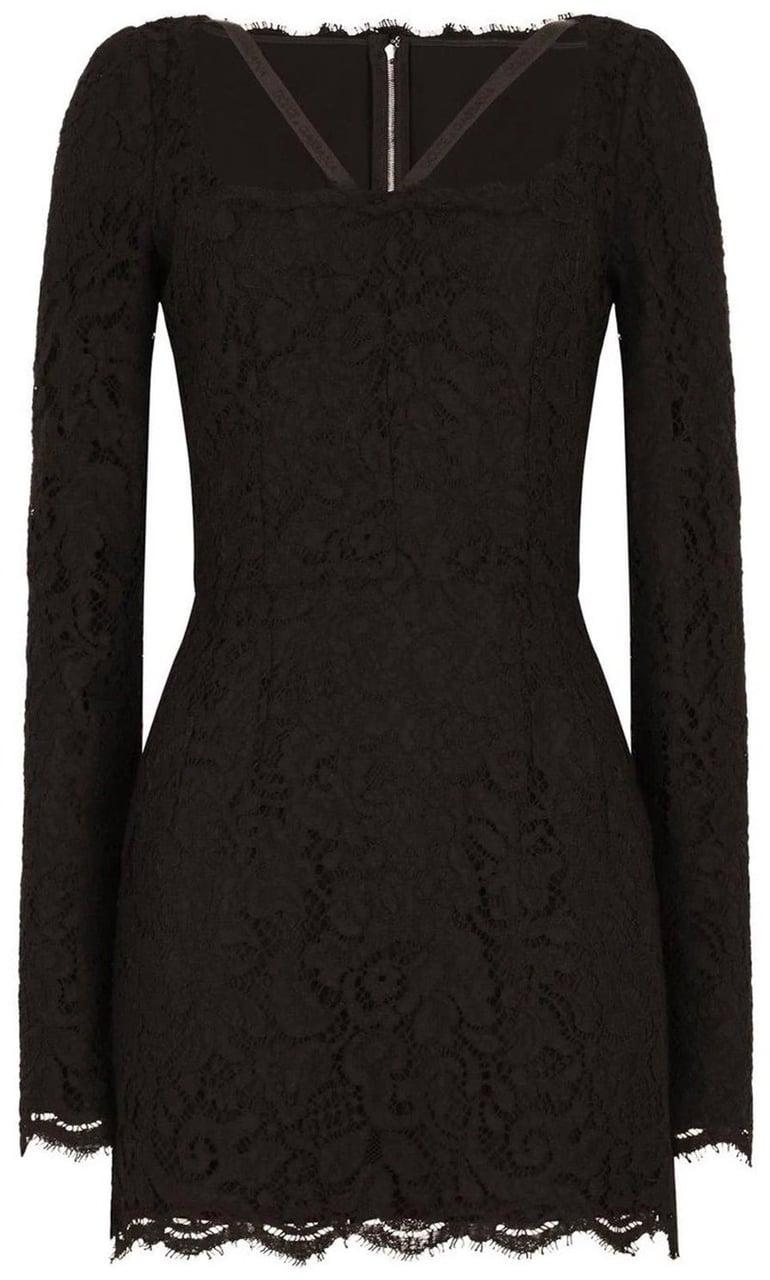 Dolce & Gabbana Dolce & Gabbana Lace Mini Dress Zwart