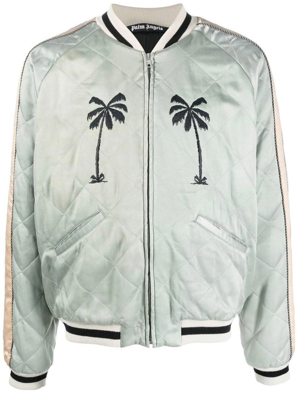 Palm Angels Palm Angels Quilted Logo Jacket Blauw
