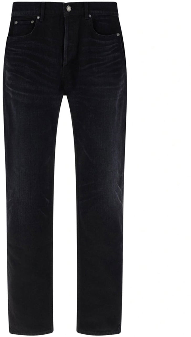 Saint Laurent Saint Laurent Cotton Denim Jeans Zwart