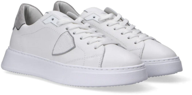 Philippe Model Philippe model sneakers temple low man in leather color white/grey Wit