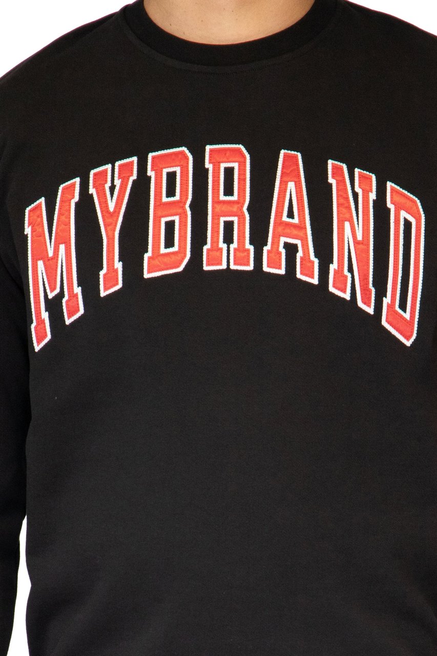 My Brand MYBRAND VARSITY RED COLLEGE  SWEATER | BLACK Zwart