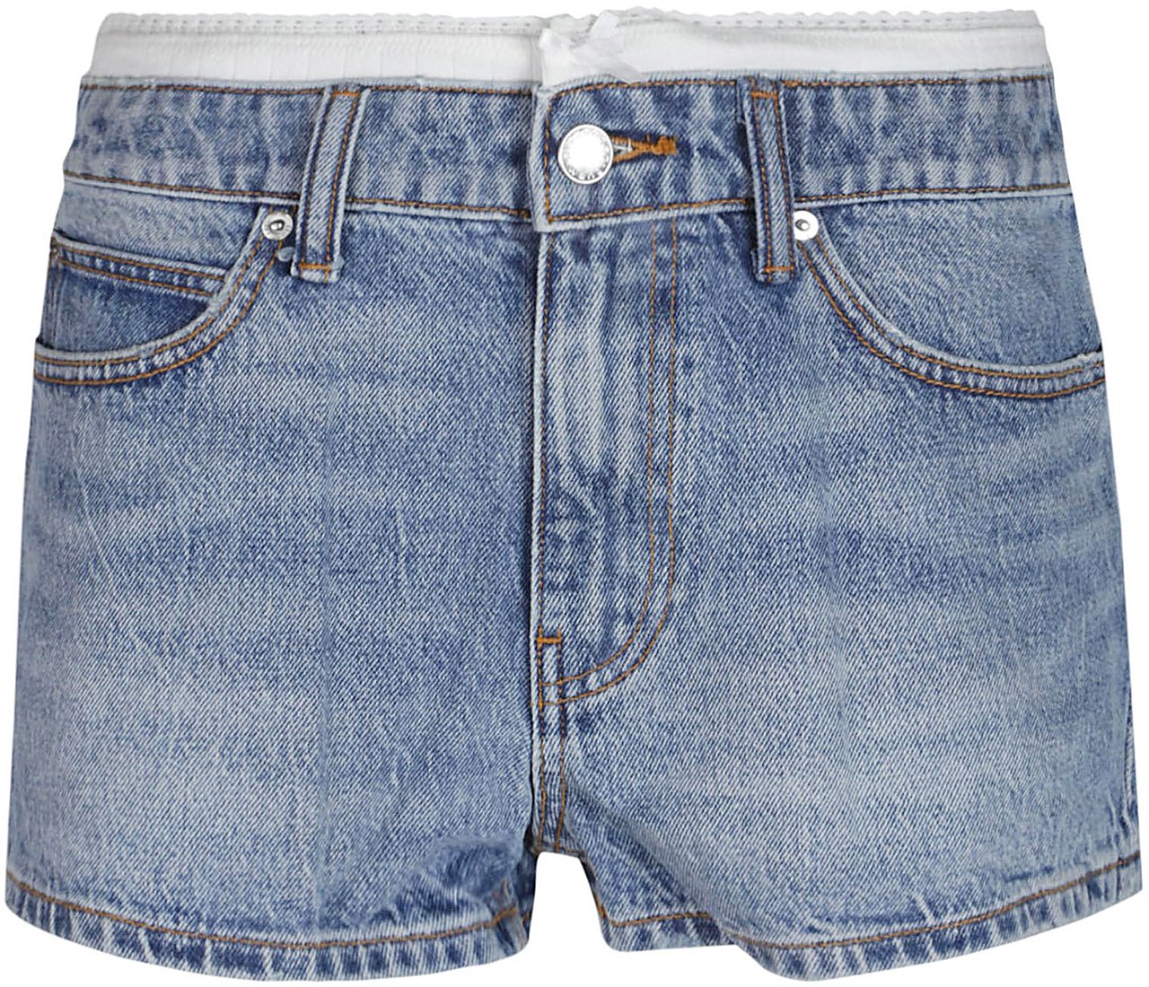 Alexander Wang High Rise Mini Short Blue Blauw