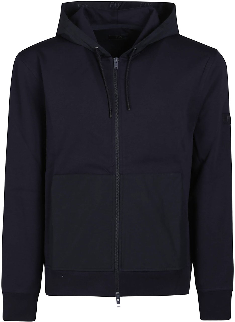 Fay Full Zip Sweatshirt Blue Blauw