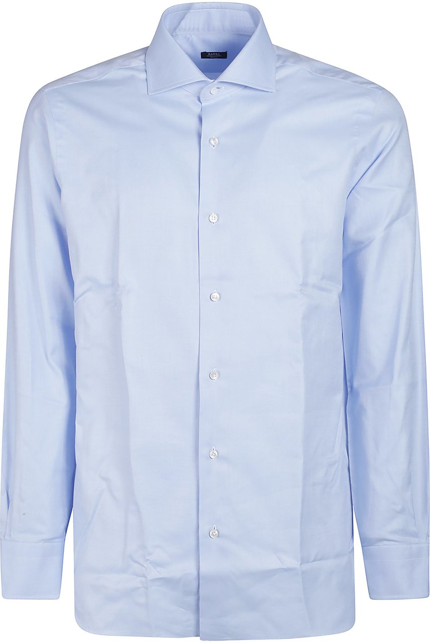 Barba Napoli Long Sleeve Neck Shirt Blue Blauw