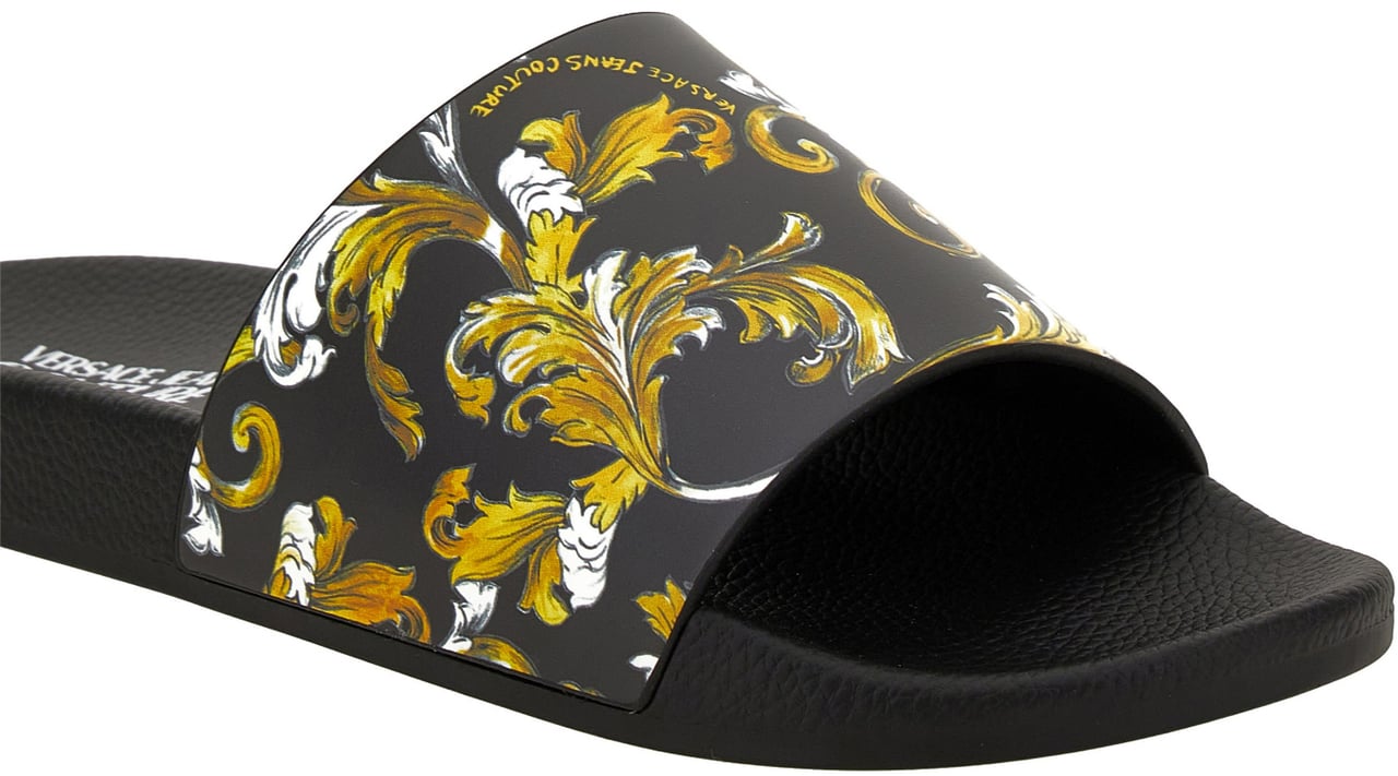 Versace Jeans Couture Heren Slippers Zwart