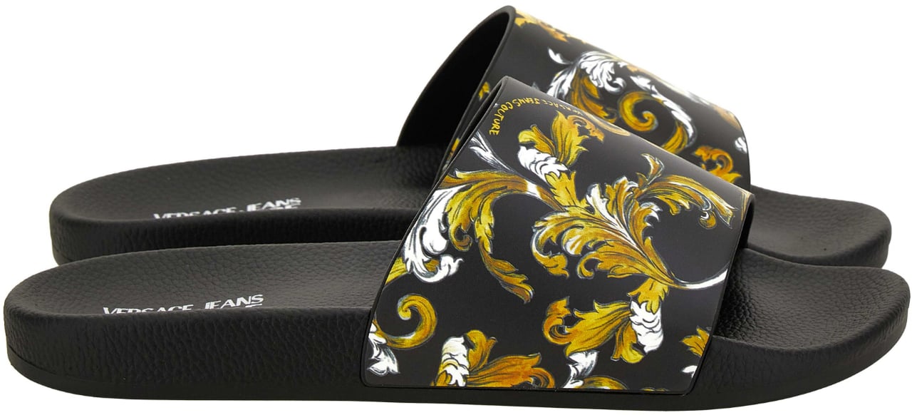 Versace Jeans Couture Heren Slippers Zwart