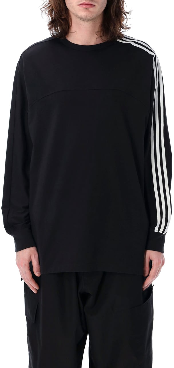 Y-3 3 Stripes L/S Tee Nero Zwart