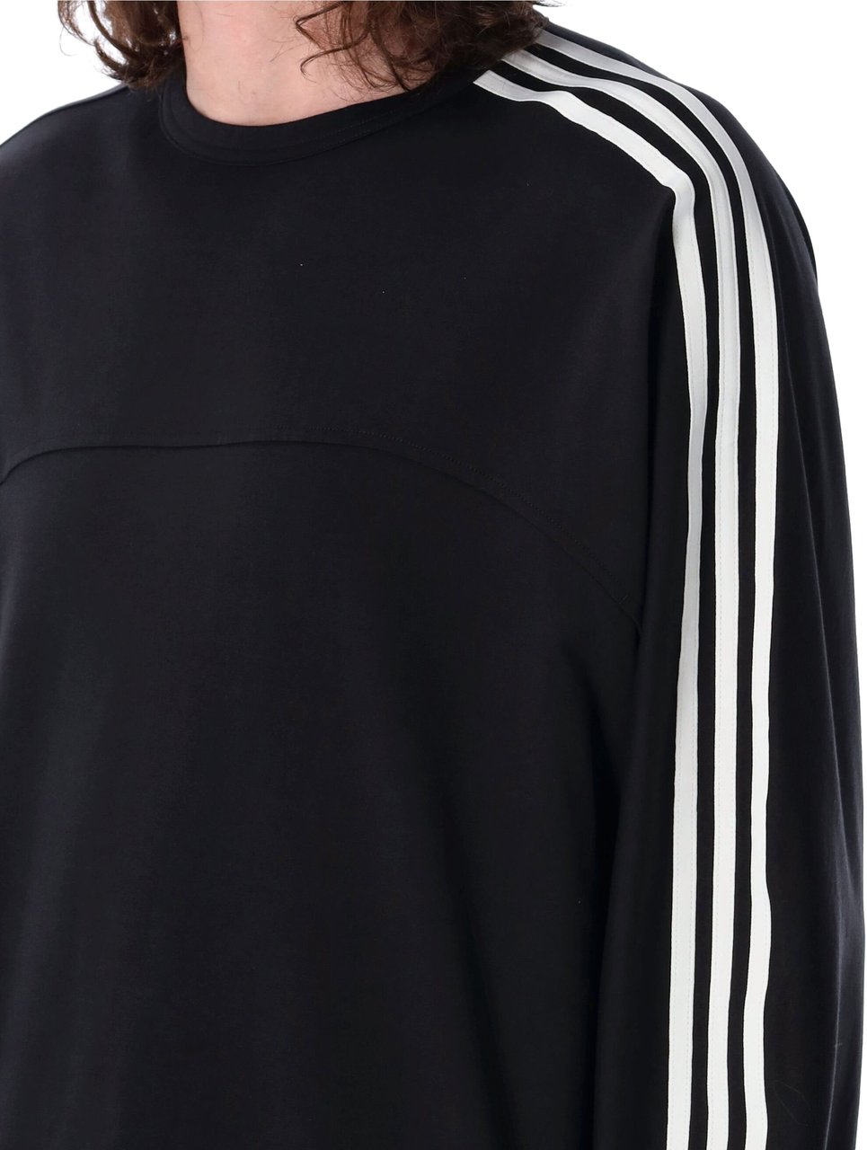 Y-3 3 Stripes L/S Tee Nero Zwart