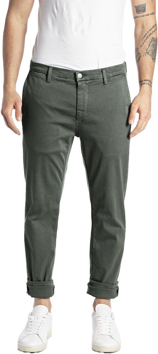 Replay Replay Zeumar Slim-Fit Chino Groen
