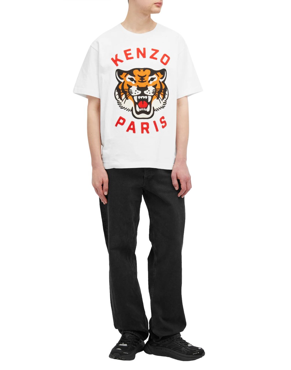 Kenzo Lucky Tiger Logo Oversize T-shirt Wit