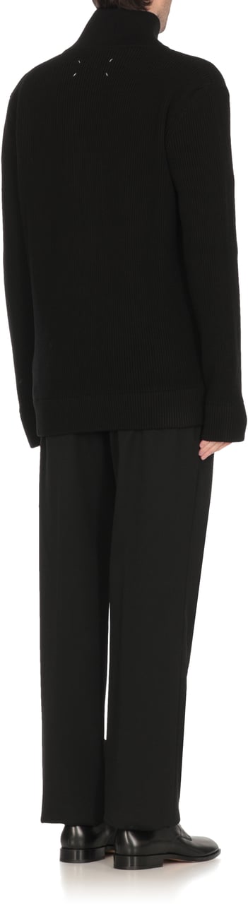 Maison Margiela Pullover With Zipper Zwart