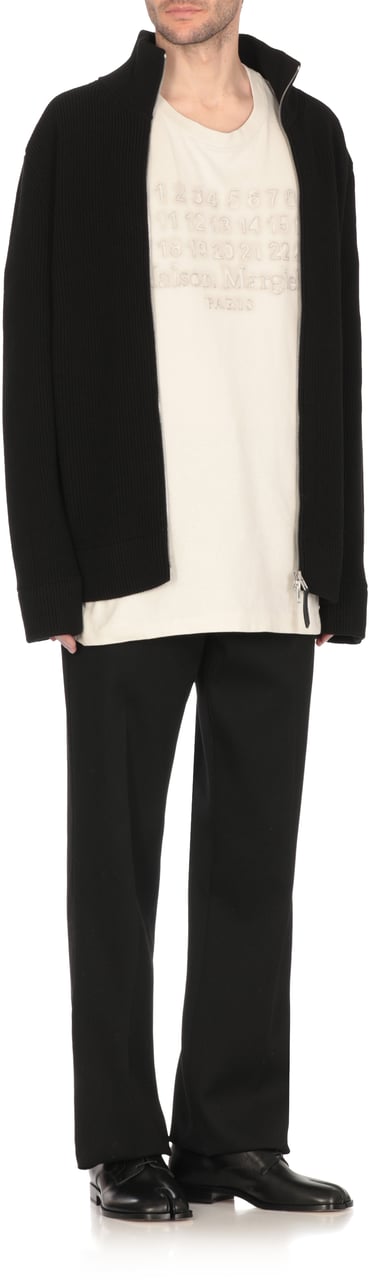 Maison Margiela Pullover With Zipper Zwart