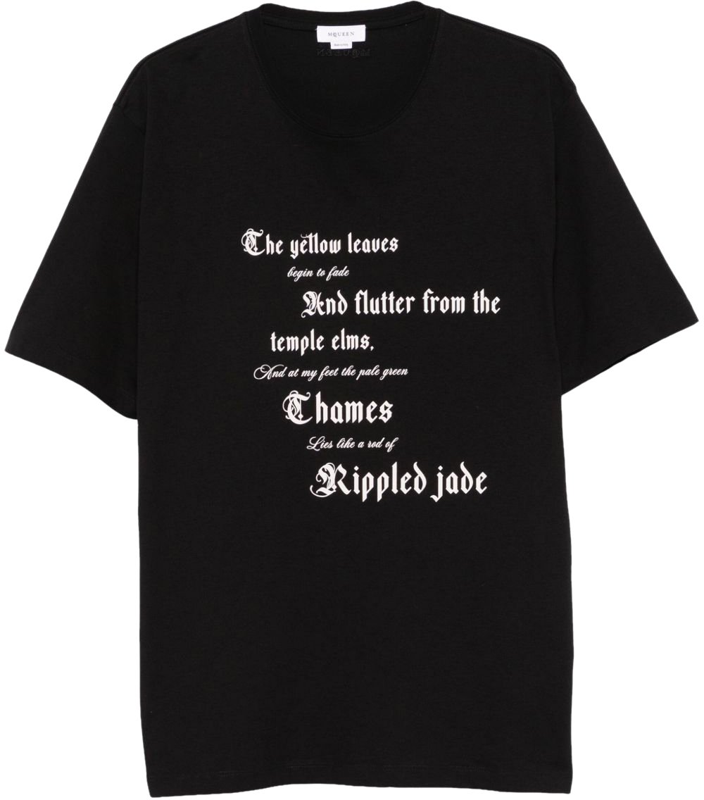 Alexander McQueen T-Shirts And Polos Black Zwart