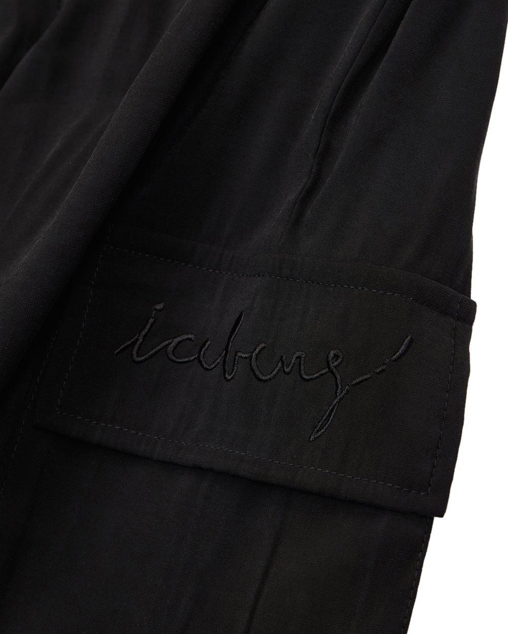 Iceberg KIDS - Black fabric jogger pants Zwart