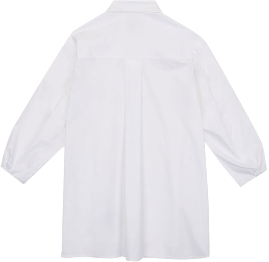 Iceberg KIDS - Long-sleeved chemisier dress in light blue fabric with contrasting Iceberg logo on the bottom Divers