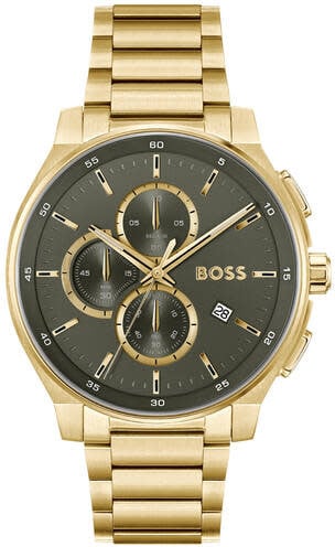 Boss BOSS HB1514190 PEAK 2.0 Herenhorloge Chrono 44mm Goud