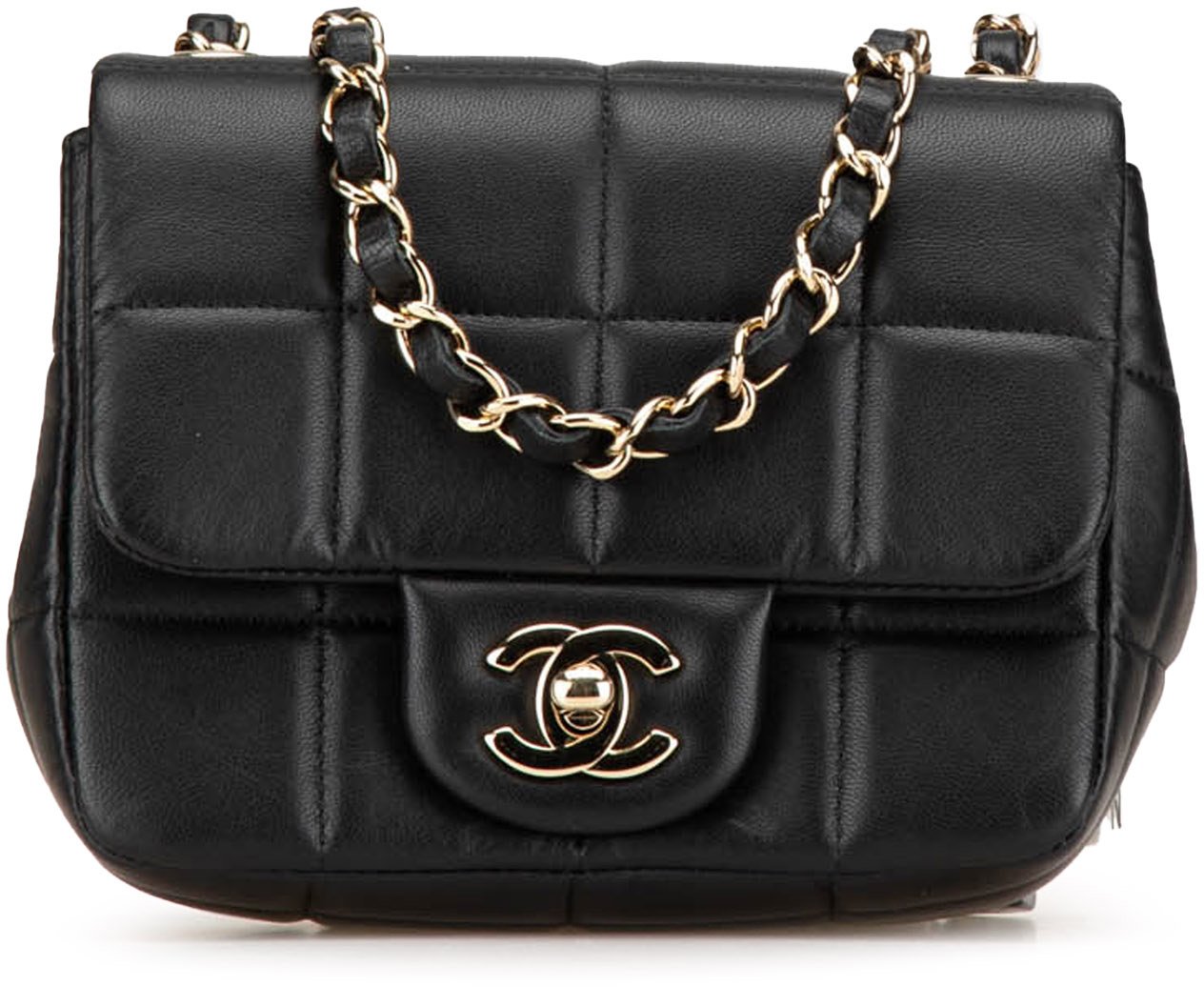 Chanel Mini Square Lambskin Resin Crystal Monacoco Flap Zwart